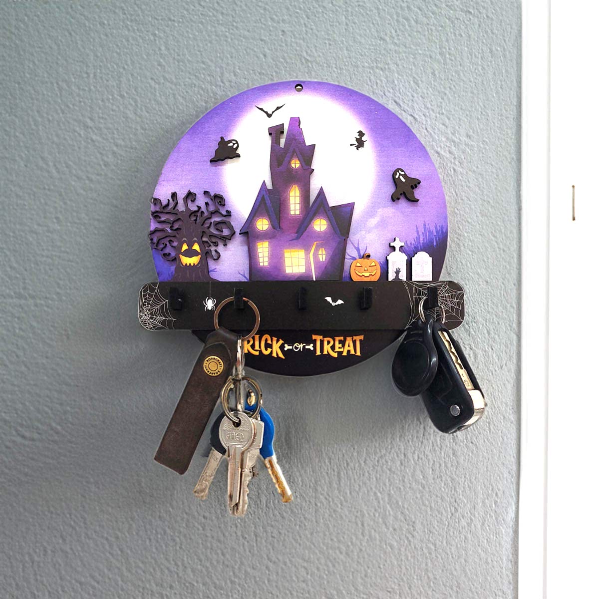 Halloween Cadılar Bayramı Temalı Duvar Dekor Askılık Anahtarlık
