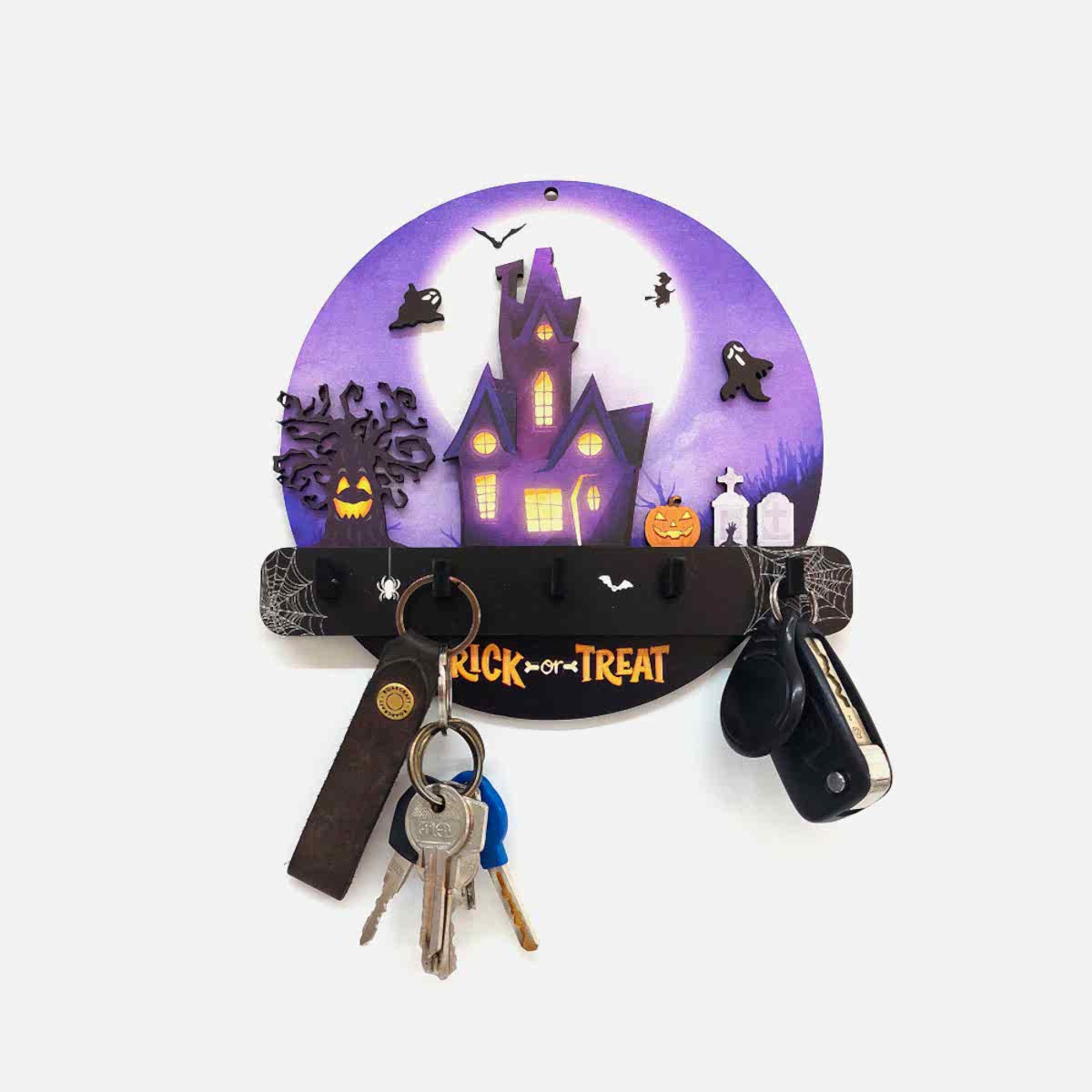 Halloween Cadılar Bayramı Temalı Duvar Dekor Askılık Anahtarlık
