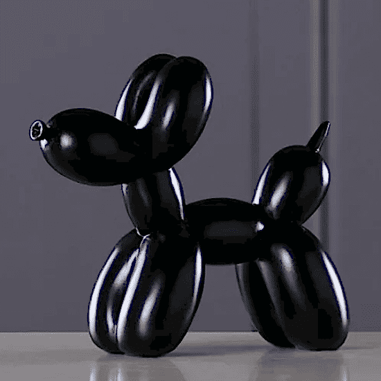 Modern Büyük Boy 20 Cm Sevimli Balon Köpek Biblo Dekor
