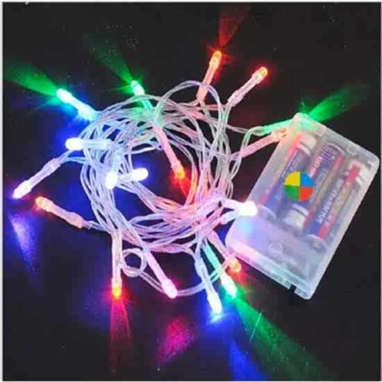 5 Metre 50 Led Şeffaf Kablo Rgb Renkli Pilli Led Işık Süs