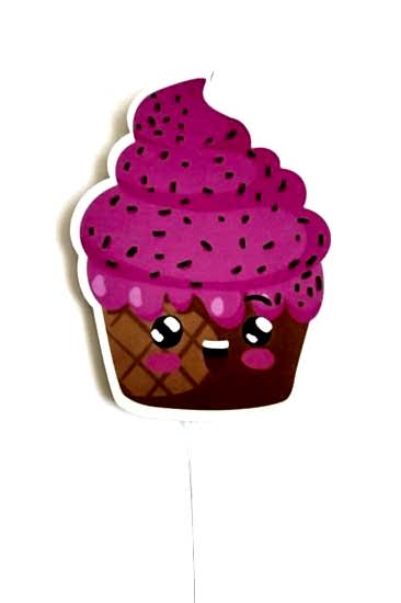 Çocuk Odası Bebek Odası Led Işıklı Cupcake Baskılı Mdf Duvar Süsü