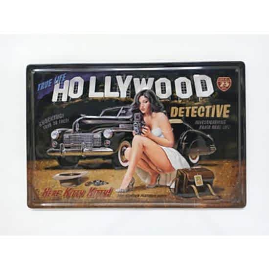 CajuArt Hollywood Temalı 20x30 Metal Plaka Tablo