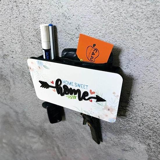 Home Yazılı Bölmeli Anahtarlık Duvar Askılık Dekor