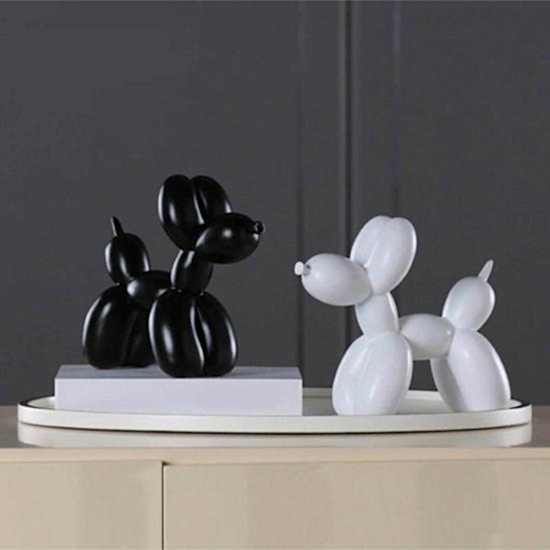 Modern Büyük Boy 20 Cm Sevimli Balon Köpek Biblo Dekor
