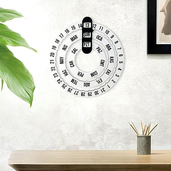 Modern Tasarım Ev Ofis Ahşap Duvar Takvimi Dekor