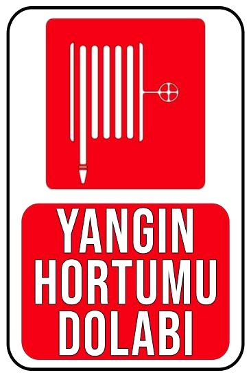 Yangın Hortumu Dolabı 20x30 cm Ahşap Uyarı