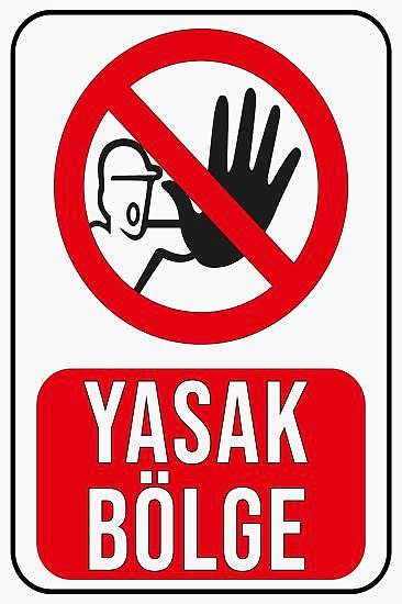 Yasak Bölge 20x30 cm Ahşap Uyarı İkaz Levhası